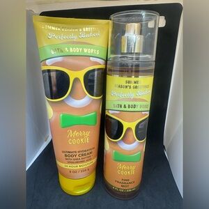 🆕 Bath & Body Works 🍪Merry Cookie 🍪Body Cream and Mist Set ✨new unused✨